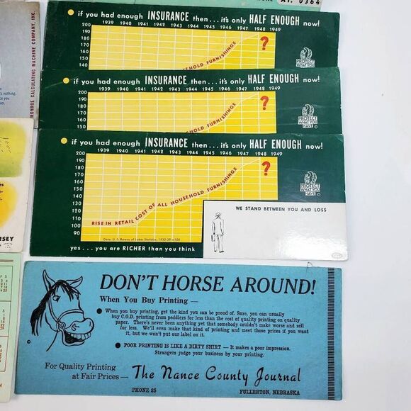 Vintage 1950's Advertising Cards Insurance and more - Picture 5 of 9